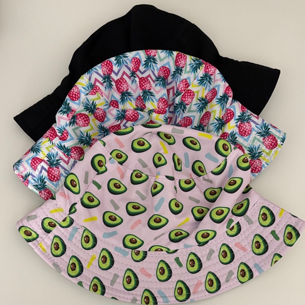 Fruit Pattern Bucket Hats - Size Small